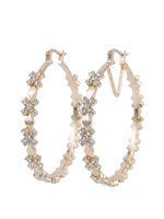 Cubic Zirconium (CZ) Studded Gold Layered Earrings 18 Kt Gold Layered