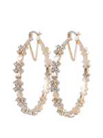 Cubic Zirconium (CZ) Studded Gold Layered Earrings 18 Kt Gold Layered