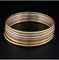 7 Day stackable semanario bangle set - 2mm gold silver rose gold