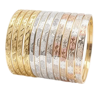 Wholesale Bangle Bracelets by Dozen – Choose Silver, Gold, Tri-Tone, or Mixed Dozen