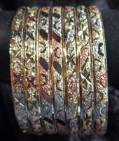 Tri Color Semanario 7-Day Bangle Bracelets - 6MM