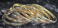 Tri Color Semanario 7-Day Bangle Bracelets - 6MM