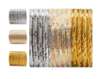 Set of 12 | Dozen Bangle Bracelets – Choose Silver, Gold, Tri-Tone, or Mixed Dozen