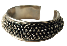 Silver Adjustable Open End Cuff Bangle Bracelet