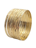 Gold Layered Bangle Bracelets 4MM Dozen Pack Wholesale