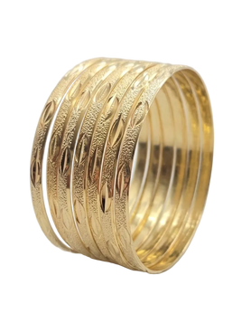 Gold Layered Bangle Bracelets 4MM Dozen Pack Wholesale