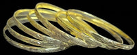 Semanario 7 Day Bangles 4MM Gold 14Kt Gold Plated