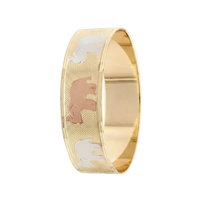 Tri-Color Elephant Bangle 20MM