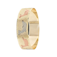 Tri-Color Dolphin Bangle 20MM