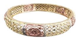 3 Tone Filigree Bangle