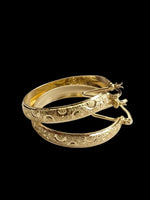 Gold Plated Bangle Hoop Earrings - 6 Pairs / 12 Pieces
