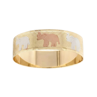 Tri-Color Elephant Bangle 20MM