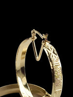 Gold Plated Bangle Hoop Earrings - 6 Pairs / 12 Pieces
