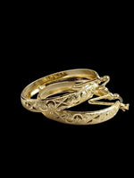 Gold Plated Bangle Hoop Earrings - 6 Pairs / 12 Pieces