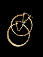 3-Tone Bangle Hoop Earrings - 6 Pairs / 12 Pieces