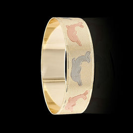 Tri-Color Dolphin Bangle 20MM (Minimum 6 Pieces)